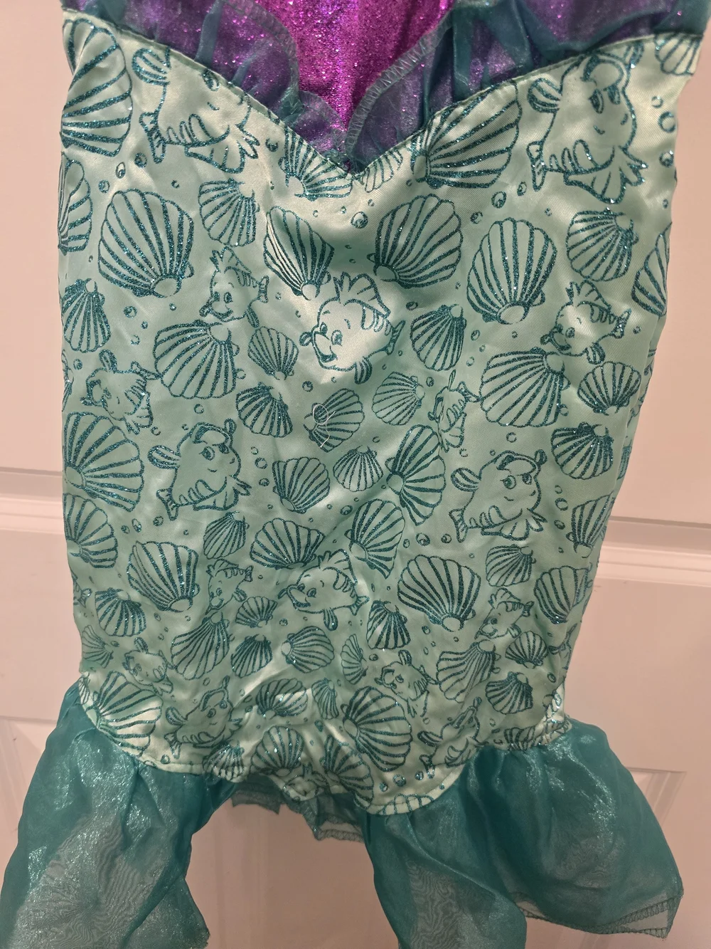 Ariel Little Mermaid Girls Costume Dress - Picture 6 of 6